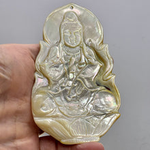 Load image into Gallery viewer, Quan Yin Mother of Pearl Person | 4 1/4" Tall | White | 1 Pendant |