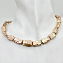 Load image into Gallery viewer, 2 Champagne Rectangle Coin FW Pearls 4459