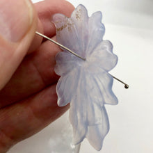 Load image into Gallery viewer, 33.2cts Hand Carved Blue Chalcedony Flower Bead | 51x26x4mm | - PremiumBead Alternate Image 6