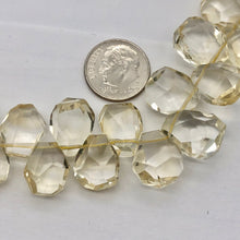 Load image into Gallery viewer, Citrine Faceted Briolette Bead Strand | 12x11 to 15x12x7mm | Golden | 85g |