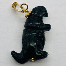 Load image into Gallery viewer, Blue Goldstone T- Rex Pendant Necklace | Semi Precious Stone Jewelry | 14kgf |