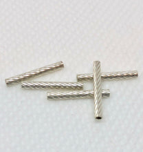 Load image into Gallery viewer, Designer 4 Sterling Silver 13mm Twist Tube Beads 7839 - PremiumBead Primary Image 1
