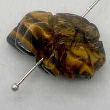 Load image into Gallery viewer, Carved Tiger Eye Buffalo Figurine Worry Stone | 21x14x8mm | Golden - PremiumBead Alternate Image 7