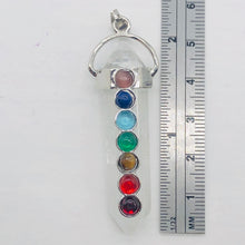 Load image into Gallery viewer, Gemstone Sterling Silver Quartz Point | 2 1/2" Long | White/Silver | 1 Pendant |