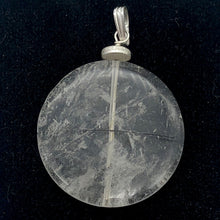 Load image into Gallery viewer, Tourmalated Quartz Beautiful Round Sterling Silver Pendant | 30mm | Disc |