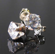 Load image into Gallery viewer, April BirtHStone Shine! 6mm Cubic Zircon &amp; Silver Earrings 10150D - PremiumBead Primary Image 1
