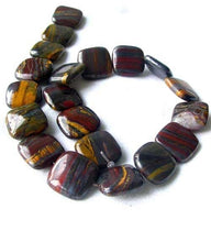 Load image into Gallery viewer, Fabulous Natural Tiger Iron 20x20x6mm Square Bead Strand 108821 - PremiumBead Alternate Image 2