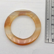 Load image into Gallery viewer, Carnelian Agate Picture Frame Bead | 37x3.5mm | Orange | 23mm opening |