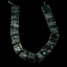Load image into Gallery viewer, Siberia Russian Seraphinite 12x12x4mm Square Bead Half Strand | 16 Beads |