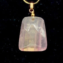 Load image into Gallery viewer, Fluorite 14K Gold Filled Wire Wrap Trapezoid Pendant| 2" Long | Purple, Clear |