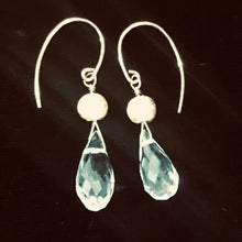 Load image into Gallery viewer, Facetted Quartz 14K Gold Filled Briolette Earrings | 1 1/2" Long | Clear | 1 |