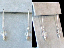 Load image into Gallery viewer, Sparkling Quartz & Silver Ear Threaders 006526 - PremiumBead Primary Image 1
