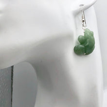 Load image into Gallery viewer, Aventurine Frog Sterling Silver Earrings| Semi Precious Stone Jewelry | 1 1/2" |