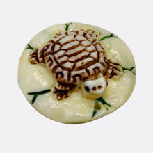 Load image into Gallery viewer, Turtle Round Pendant Bead | 22x6mm | Red White Green | 1 Bead |