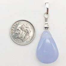 Load image into Gallery viewer, Blue Chalcedony Designer Sterling Silver Pendant | 22x16x7mm | 1 3/4" Long |