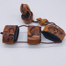 Load image into Gallery viewer, Inro Signed Boxwood 3 Part Maiden and Frog Carved | 6" Long | Brown | 1 |