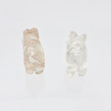 Load image into Gallery viewer, 2 Quartz Hand Carved Rhinoceros Beads, 21x13x10mm, Clear 009275QZ | 21x13x10mm | Clear - PremiumBead Alternate Image 7