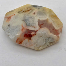 Load image into Gallery viewer, Crazy Lace Agate Carved Pendant Bead | 39x29x9mm | White Orange |