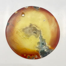 Load image into Gallery viewer, Orange Limbcast Pendant Bead for Jewelry Making with Dragon Image - PremiumBead Alternate Image 2