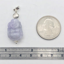 Load image into Gallery viewer, Hand Carved Lavender Jade Buddha Pendant with Silver Findings | 1 5/8" Long - PremiumBead Alternate Image 6