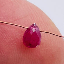 Load image into Gallery viewer, 1 Stunning Natural Red Ruby Faceted Briolette Bead 9667Ad