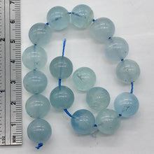 Load image into Gallery viewer, Aquamarine Half Strand Round | 11 mm | Aqua | 17 Beads |