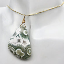 Load image into Gallery viewer, Ocean Jasper 14K Gold Filled Freeform | 2.25 | Green/White/Gold | 1 Pendant