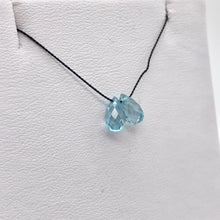 Load image into Gallery viewer, Pair (2) Rare Natural Blue Zircon Faceted 9x4.5-8.2x4mm Briolette Beads 5095C - PremiumBead Alternate Image 7