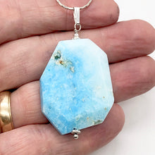 Load image into Gallery viewer, Hemimorphite Sterling Silver Carved Pendant | 2 1/4" Long | Blue | 1 Pendant |