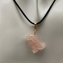 Load image into Gallery viewer, Rose Quartz Tyrannosaurus Rex Dinosaur Pendant Necklace|14k Gold Filled Jewelry - PremiumBead Alternate Image 10