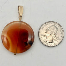 Load image into Gallery viewer, Made in USA Orange-Red Carnelian 14Kgf Pendant 505677C - PremiumBead Alternate Image 7
