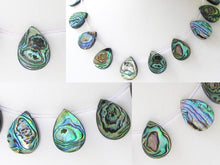 Load image into Gallery viewer, Scenic Abalone Pear Pendant Bead 8" Strand 004620HS - PremiumBead Primary Image 1