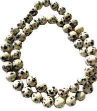 Load image into Gallery viewer, Spots Dalmatian Jasper 8mm Round Bead Strand 109420