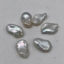 Load image into Gallery viewer, Rose Petal White Keishi Pearls | 12x7mm | White | Keishi | 6 pearls |