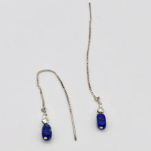 Load image into Gallery viewer, Lapis Lazuli and Sterling Threader Earrings 303272B - PremiumBead Alternate Image 2