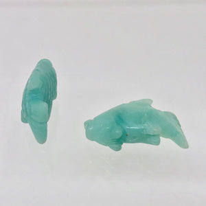 Hand-Carved Amazonite Fish Koi Carp Beads | 23x12x8mm | Blue - PremiumBead Alternate Image 2