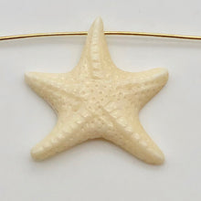 Load image into Gallery viewer, Starfish Carved Waterbuffalo Bone 27x24x5mm Bead 10646 | 27x24x5mm | Bone - PremiumBead Primary Image 1