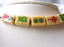 Load image into Gallery viewer, Rare Scrimshawed Mahjong 12 Tiles Waterbuffalo Bone Bead Set 104841C - PremiumBead Alternate Image 5
