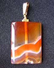 Load image into Gallery viewer, Hand Carved Carnelian Agate and 14K Gold Filled 2 1/8" Pendant 506759B - PremiumBead Alternate Image 2