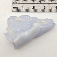 Load image into Gallery viewer, Blue Chalcedony Druzy Carved Flower Bead | 58.5 cts | 41x27mm | Blue | 1 bead | - PremiumBead Alternate Image 5