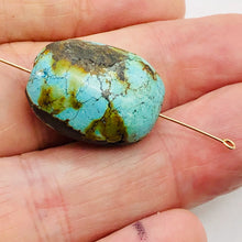Load image into Gallery viewer, Natural Turquoise Nugget Focus Master 39cts Bead | 24x18x14 | Blue Brown | 1 |