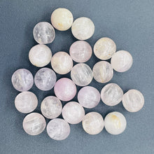 Load image into Gallery viewer, Chatoyant Pale Pink Orchid Faceted Kunzite Beads | 9mm | 4 Beads |