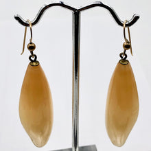 Load image into Gallery viewer, Moonstone 14K Gold Filled Dangle Earrings | 2 1/2" Long | Peach | 1 Pair |