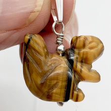 Load image into Gallery viewer, Nuts! Tiger'S Eye Squirrel Sterling Silver Pendant 509279TES - PremiumBead Alternate Image 3