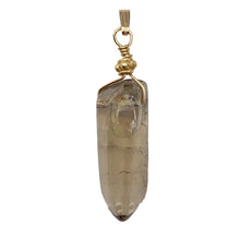 Load image into Gallery viewer, Smoky Quartz 14KGF Wire Wrap Crystal | 1 3/4" Long | Smoky clear | 1 Pendant