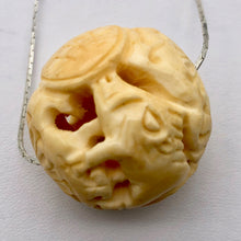 Load image into Gallery viewer, Carved Chinese Zodiac Year of the Pig Water Buffalo Bone Bead |30mm|Cream| 1 Bd| - PremiumBead Alternate Image 6