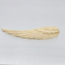 Load image into Gallery viewer, Water Buffalo Bone Carved Angel Wing Pendant Bead | 58.5x16x6mm | Bone | 10841 | 58.5x16x6mm | Cream - PremiumBead Alternate Image 7