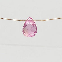Load image into Gallery viewer, AAA Natural Brilliant Pink Sapphire .72cts Briolette Bead | 6x4mm |.72ct | Pink|