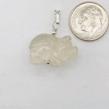 Load image into Gallery viewer, Piggie! Clear Quartz Pig & Sterling Silver Pendant 509274QZS