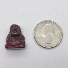Load image into Gallery viewer, 2 Hand Carved Brecciated Jasper Buddha Beads | 20x15x9mm | Red w/Brown and Grey - PremiumBead Alternate Image 5